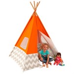 Cort mare copii Kidkraft Portocaliu stil indian - DELUXE PLAY TEEPEE - Orange
